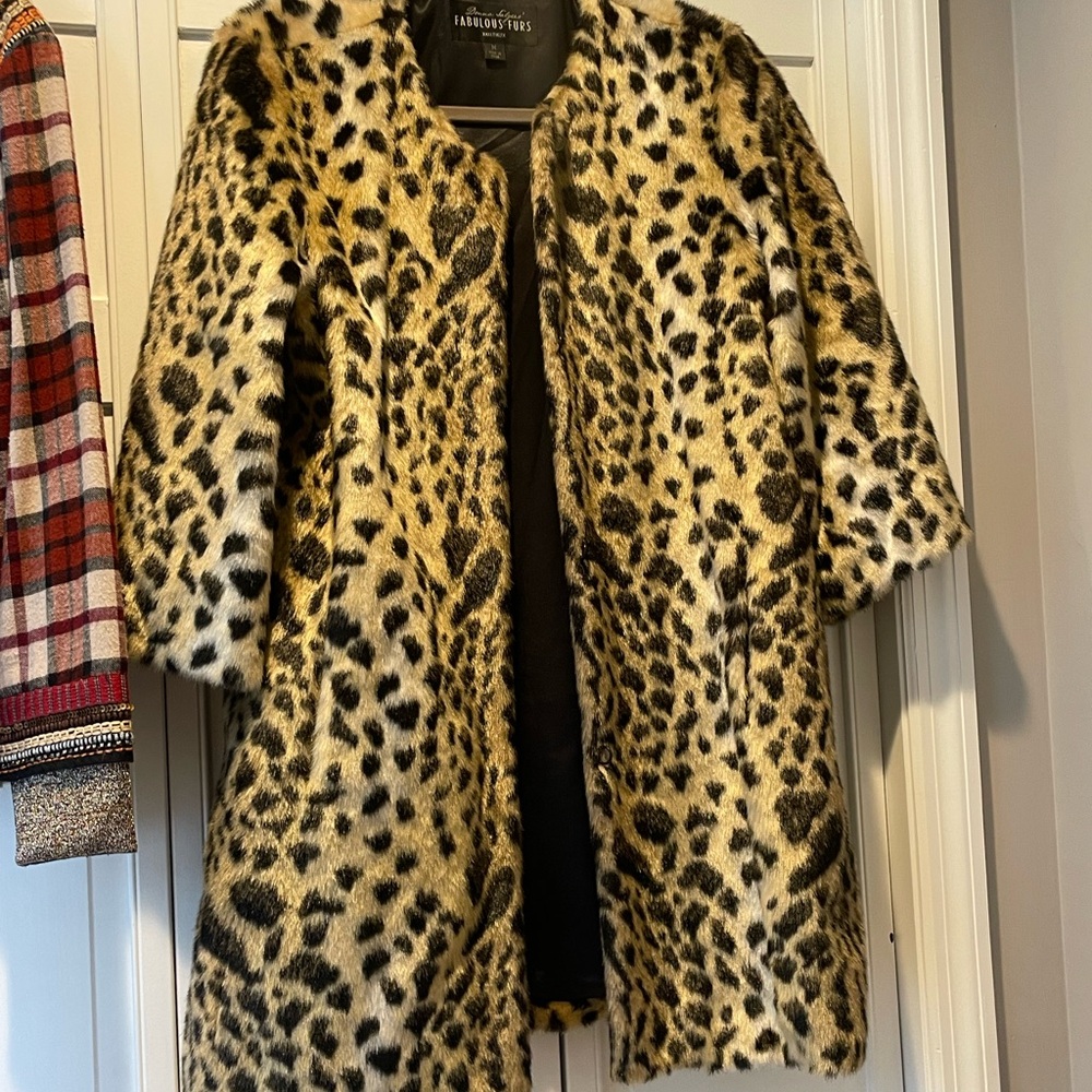 Fabulous Furs Leopard Print Teddy Jacket